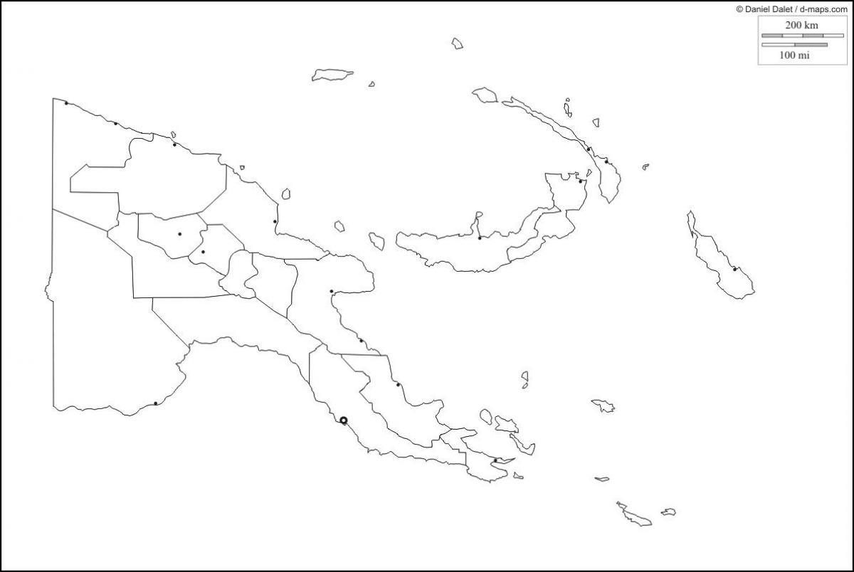 map of papua new guinea map outline