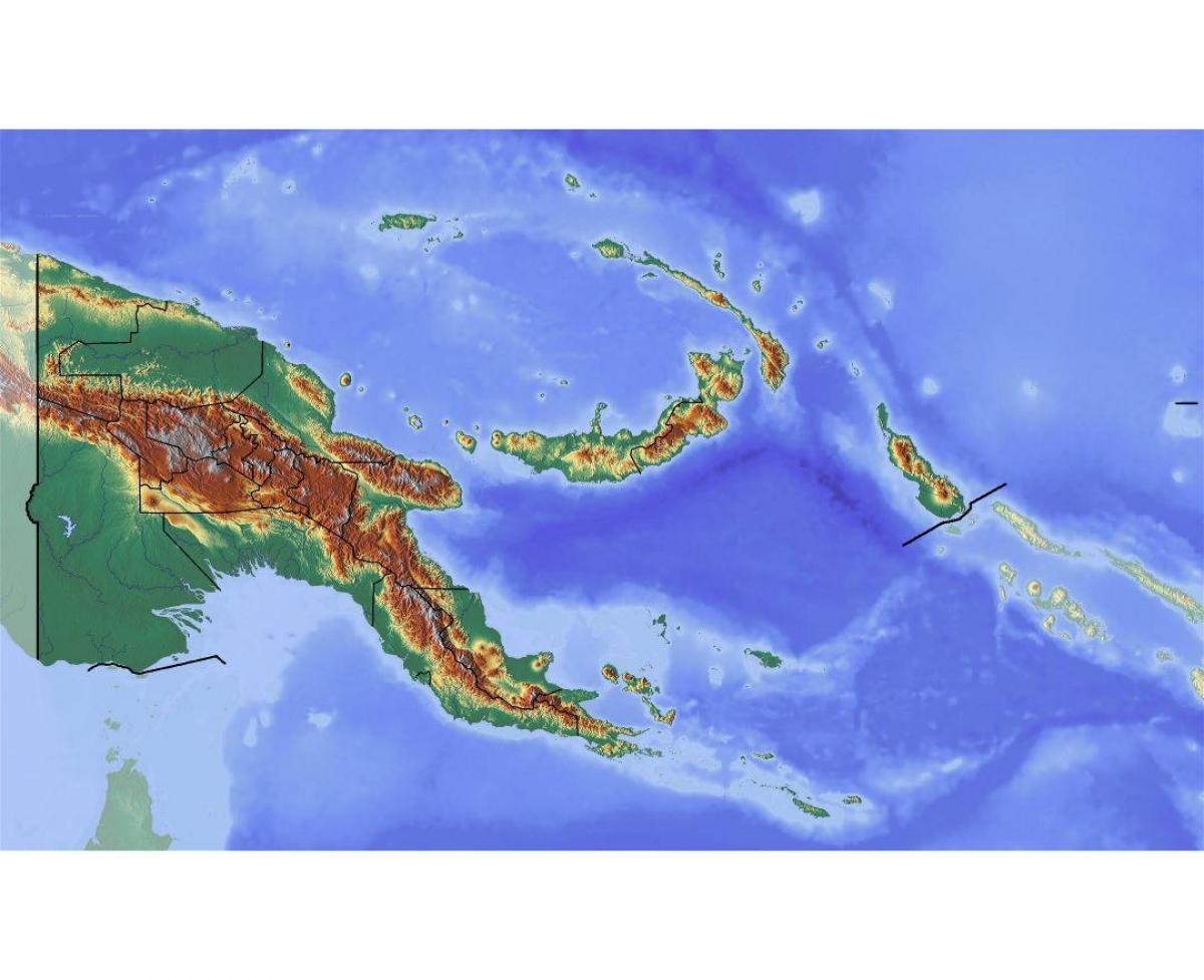 papua new guinea topographic map