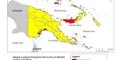 Map of papua new guinea malaria