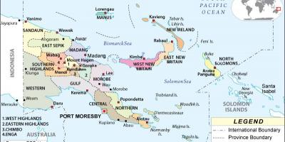 Map of papua new guinea provinces