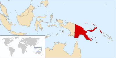 Papua new guinea location on world map
