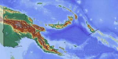 Papua new guinea topographic map